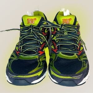 361 Degree  Women's Voltar-W Running Shoe Midnight/Limeade Size 7 US Qu!kfoam